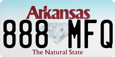 AR license plate 888MFQ