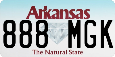 AR license plate 888MGK
