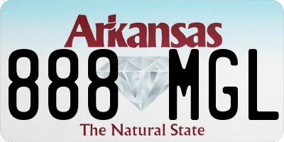AR license plate 888MGL