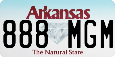 AR license plate 888MGM