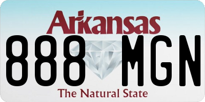 AR license plate 888MGN