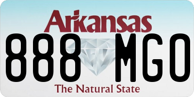 AR license plate 888MGO