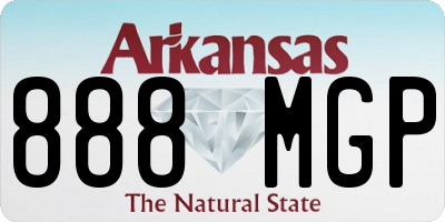 AR license plate 888MGP