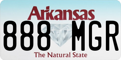 AR license plate 888MGR