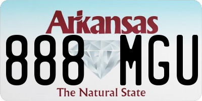 AR license plate 888MGU