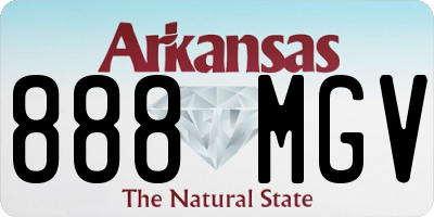 AR license plate 888MGV