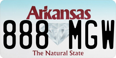 AR license plate 888MGW