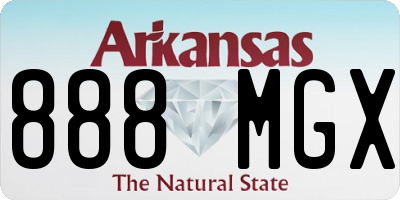 AR license plate 888MGX