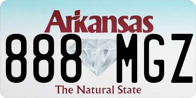 AR license plate 888MGZ