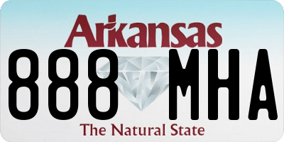 AR license plate 888MHA