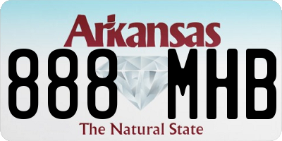 AR license plate 888MHB