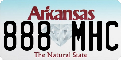 AR license plate 888MHC