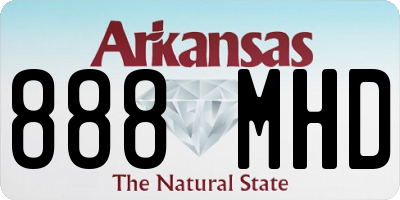 AR license plate 888MHD