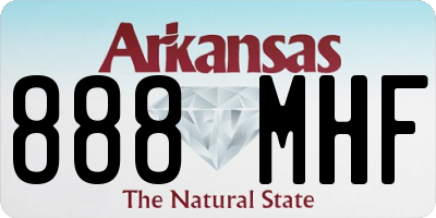 AR license plate 888MHF