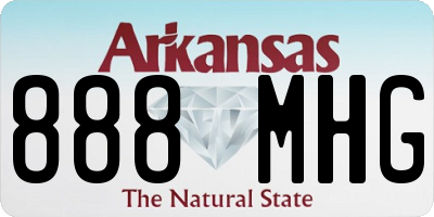 AR license plate 888MHG