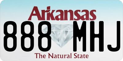 AR license plate 888MHJ