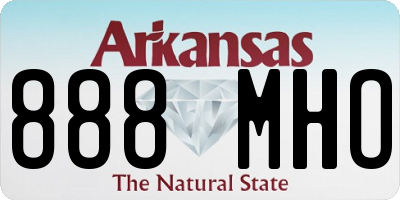 AR license plate 888MHO