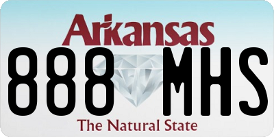 AR license plate 888MHS