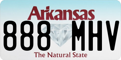 AR license plate 888MHV