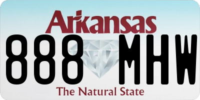AR license plate 888MHW