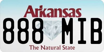 AR license plate 888MIB