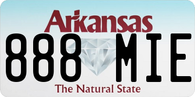 AR license plate 888MIE