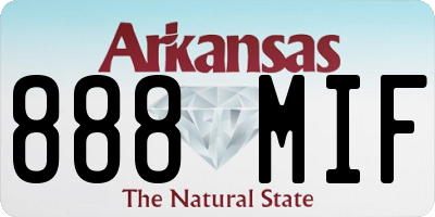 AR license plate 888MIF