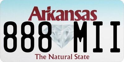 AR license plate 888MII