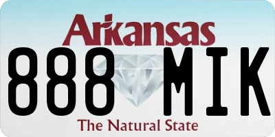 AR license plate 888MIK