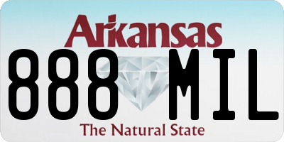 AR license plate 888MIL