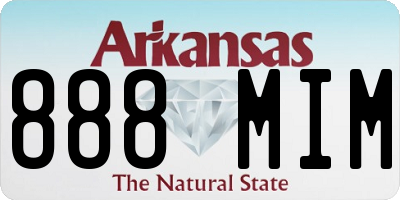 AR license plate 888MIM