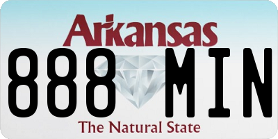 AR license plate 888MIN