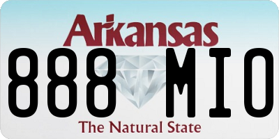AR license plate 888MIO