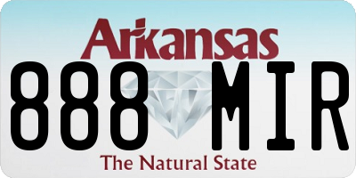 AR license plate 888MIR