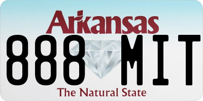 AR license plate 888MIT