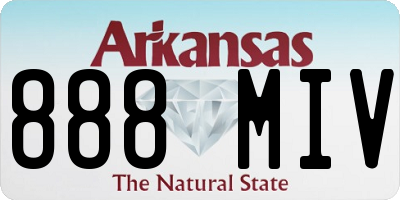 AR license plate 888MIV