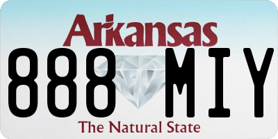AR license plate 888MIY