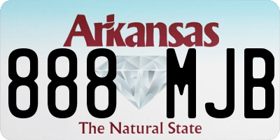 AR license plate 888MJB
