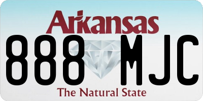 AR license plate 888MJC