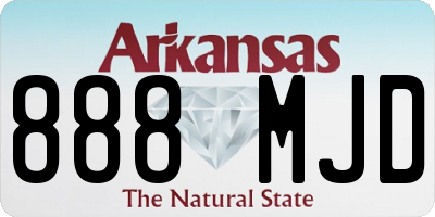 AR license plate 888MJD