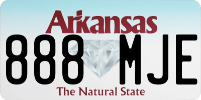 AR license plate 888MJE