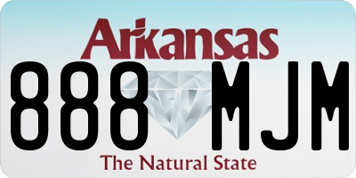 AR license plate 888MJM