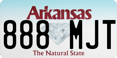 AR license plate 888MJT