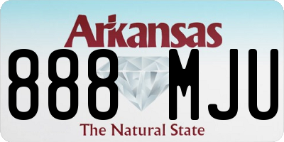 AR license plate 888MJU