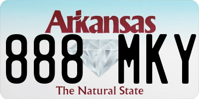 AR license plate 888MKY