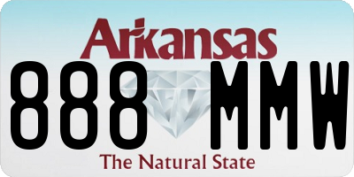 AR license plate 888MMW