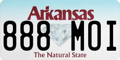 AR license plate 888MOI