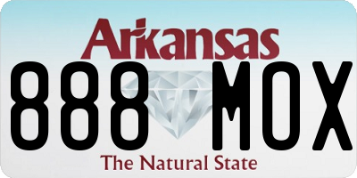 AR license plate 888MOX