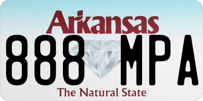 AR license plate 888MPA