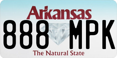 AR license plate 888MPK